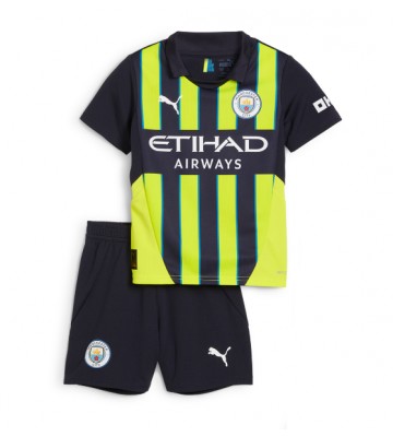 Manchester City Segunda Equipación Niños 2024-25 Manga Corta (+ Pantalones cortos)